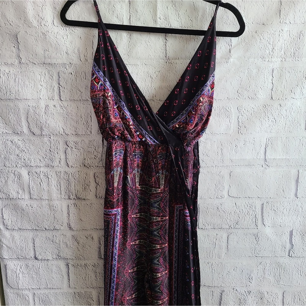 Free People Cabbage Panther Rose Black Wide Leg Jumpsuit NWT SZ XS - Picture 6 of 12